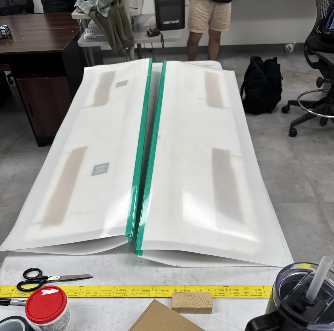 fiberglass resined wings